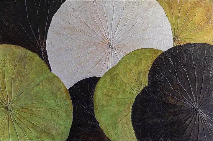 Les feuilles de lotus colorées de Chantal Charron Les feuilles de lotus colorées de Chantal Charron
